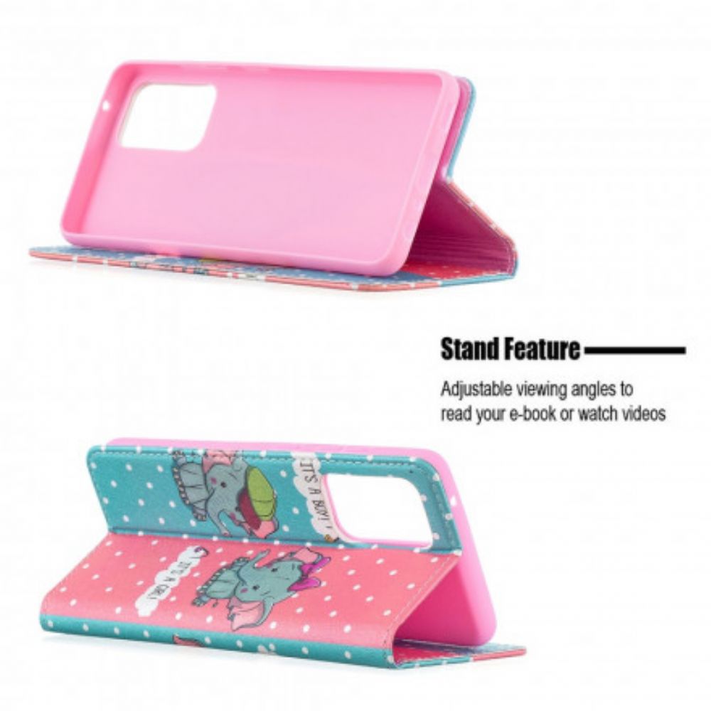 Schutzhülle Für Samsung Galaxy A52 4G / A52 5G / A52s 5G Flip Case Elefantenbabys