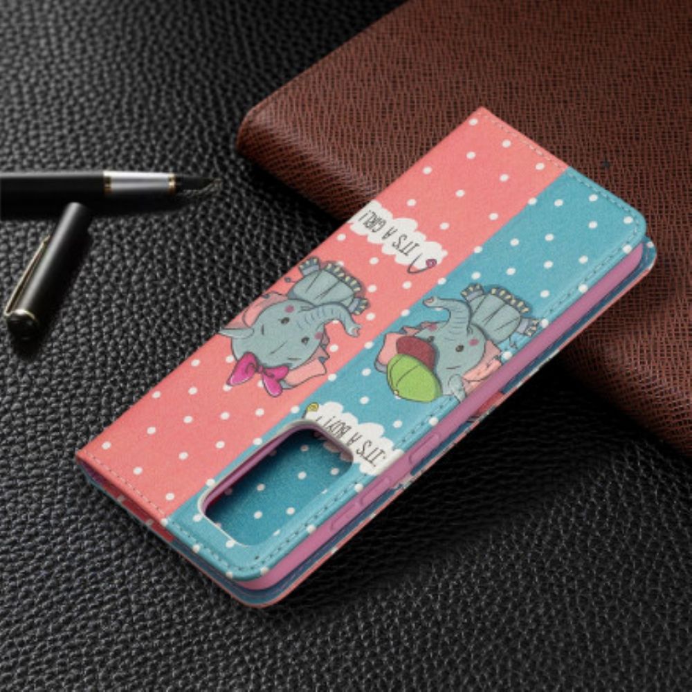 Schutzhülle Für Samsung Galaxy A52 4G / A52 5G / A52s 5G Flip Case Elefantenbabys