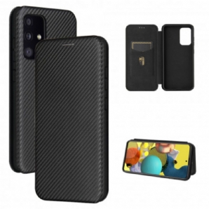 Schutzhülle Für Samsung Galaxy A52 4G / A52 5G / A52s 5G Flip Case Kohlefaser