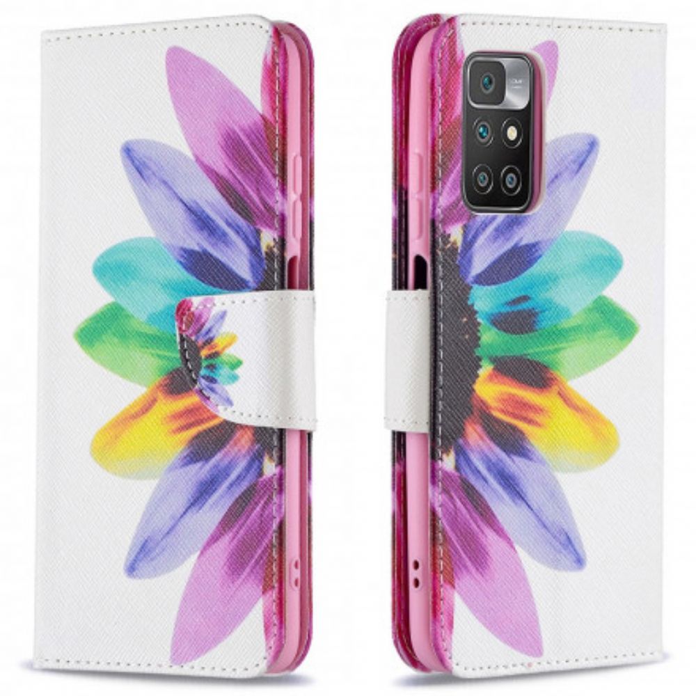 Flip Case Für Xiaomi Redmi 10 Aquarell Blume
