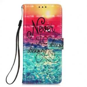 Flip Case Für Xiaomi Redmi 10 Hören Sie Nie Auf Zu Träumen