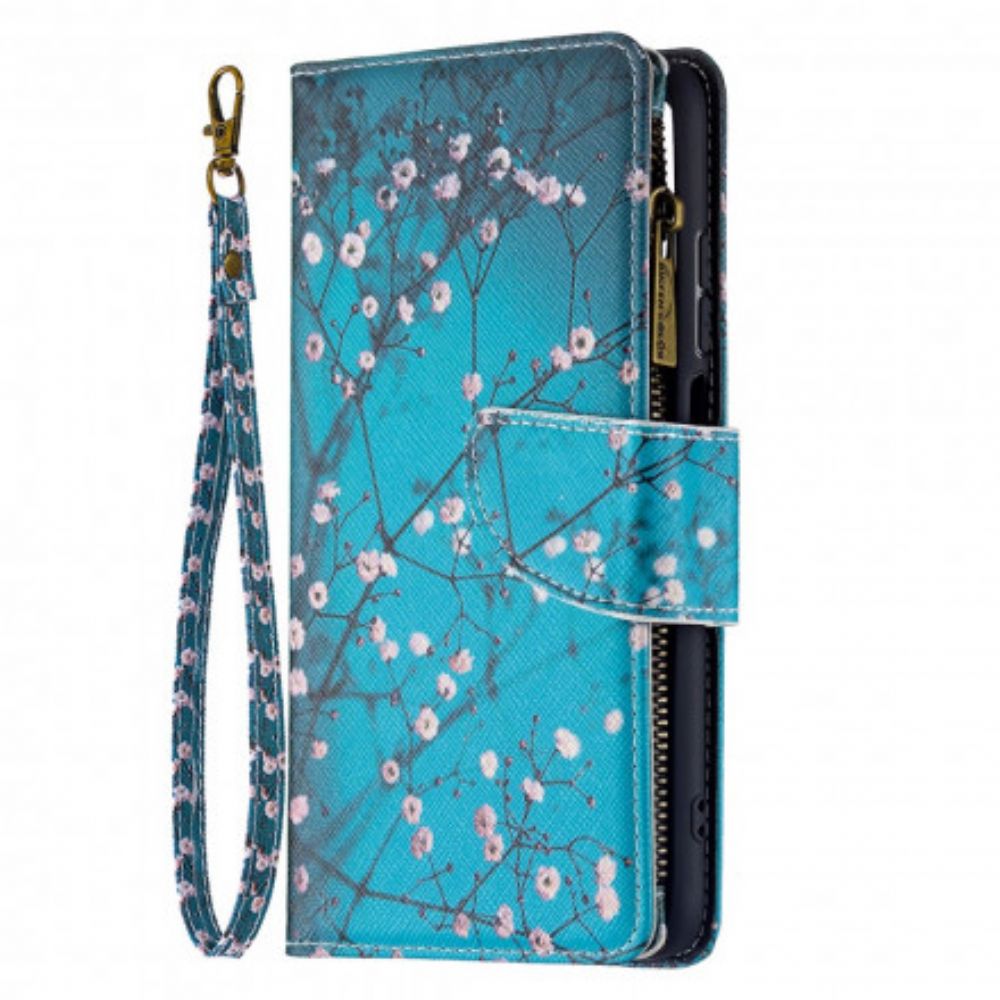 Flip Case Für Xiaomi Redmi 10 Reißverschlusstasche Mit Baum