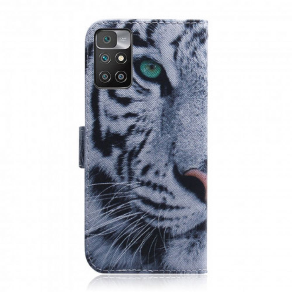 Flip Case Für Xiaomi Redmi 10 Tigergesicht