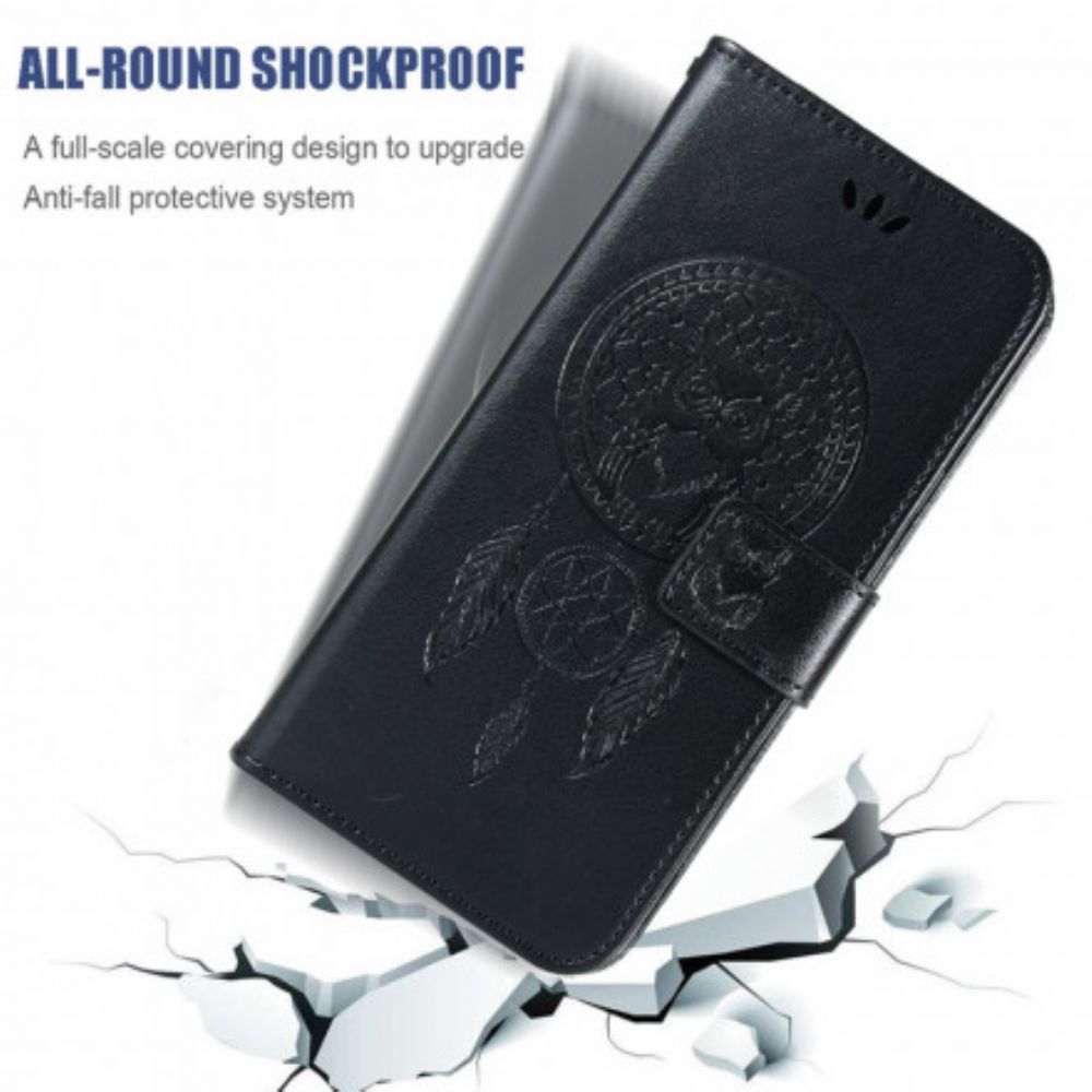 Flip Case Für Xiaomi Redmi 10 Traumfänger-eule In Lederoptik