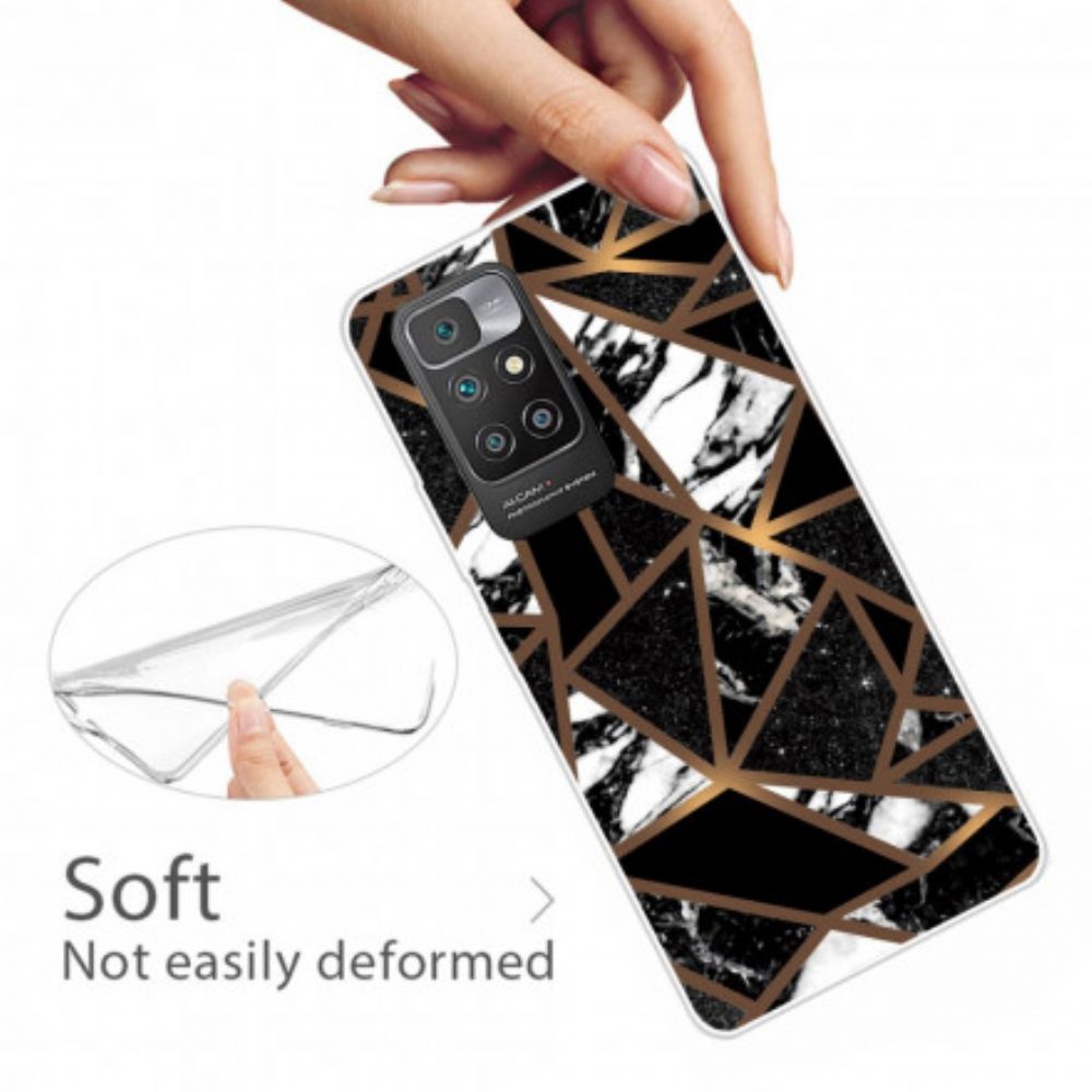 Handyhülle Für Xiaomi Redmi 10 Marmor-geometrie