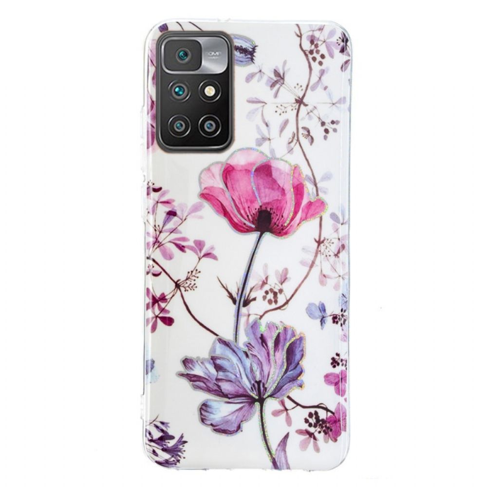 Hülle Für Xiaomi Redmi 10 Marmorierte Blumen