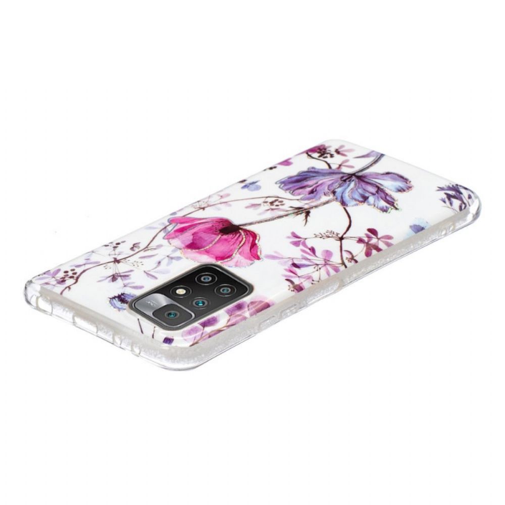 Hülle Für Xiaomi Redmi 10 Marmorierte Blumen