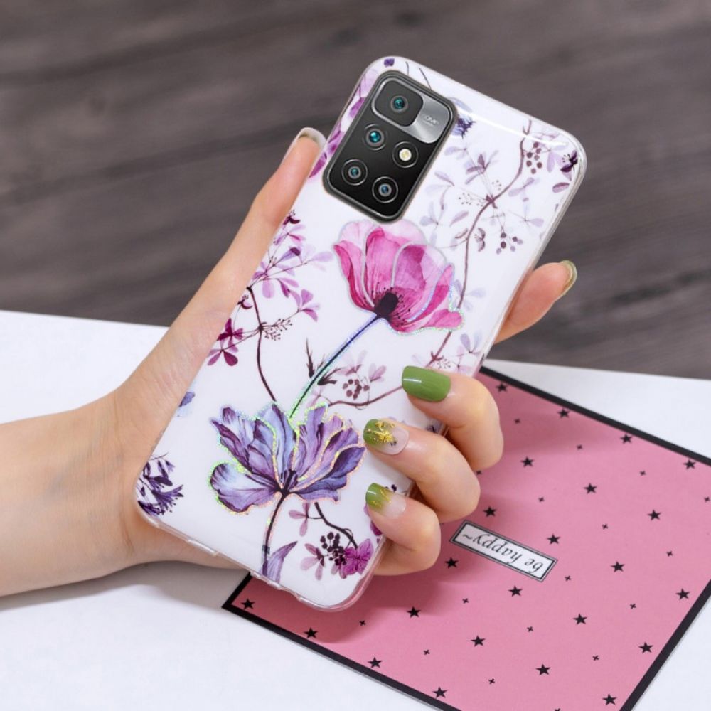 Hülle Für Xiaomi Redmi 10 Marmorierte Blumen
