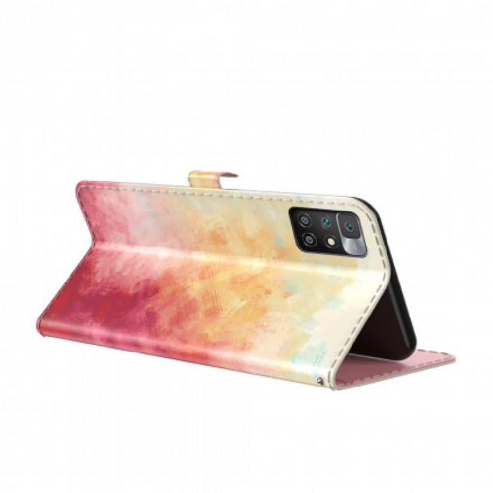 Lederhüllen Für Xiaomi Redmi 10 Aquarell