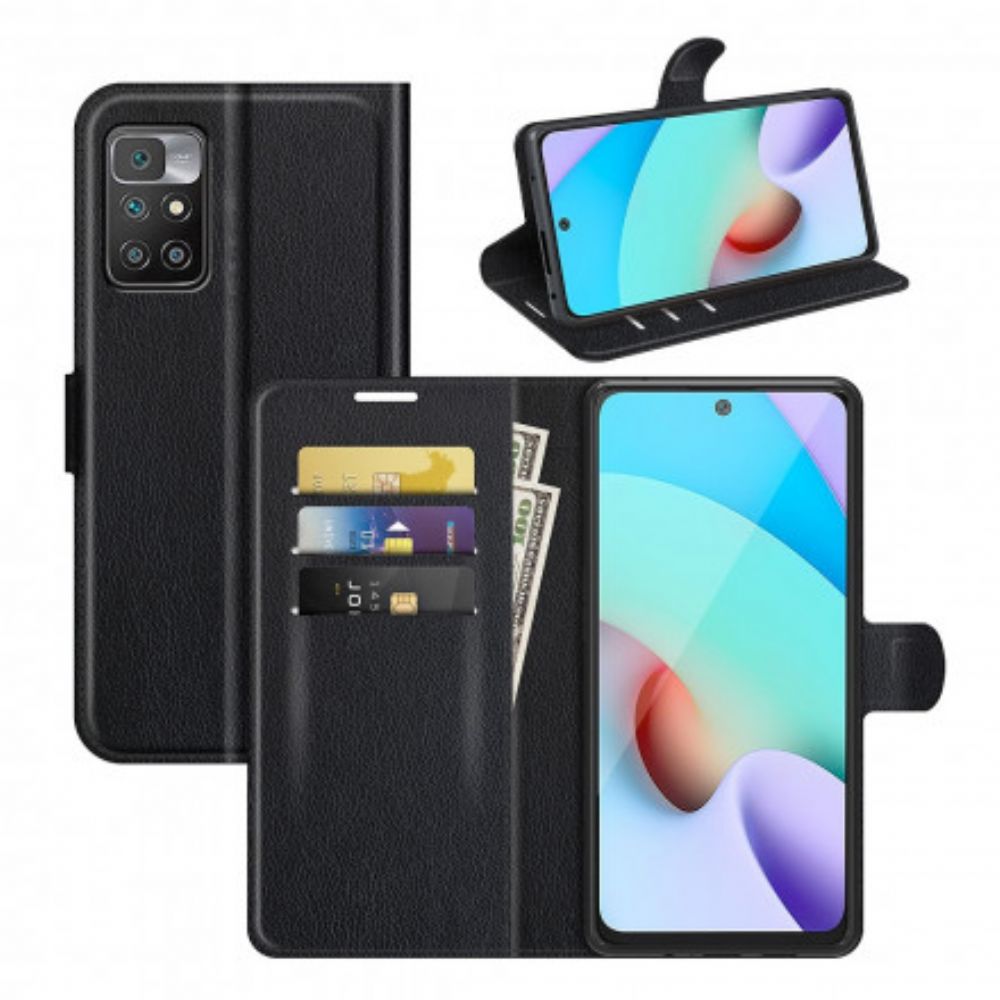 Lederhüllen Für Xiaomi Redmi 10 Klassisches Kunstleder
