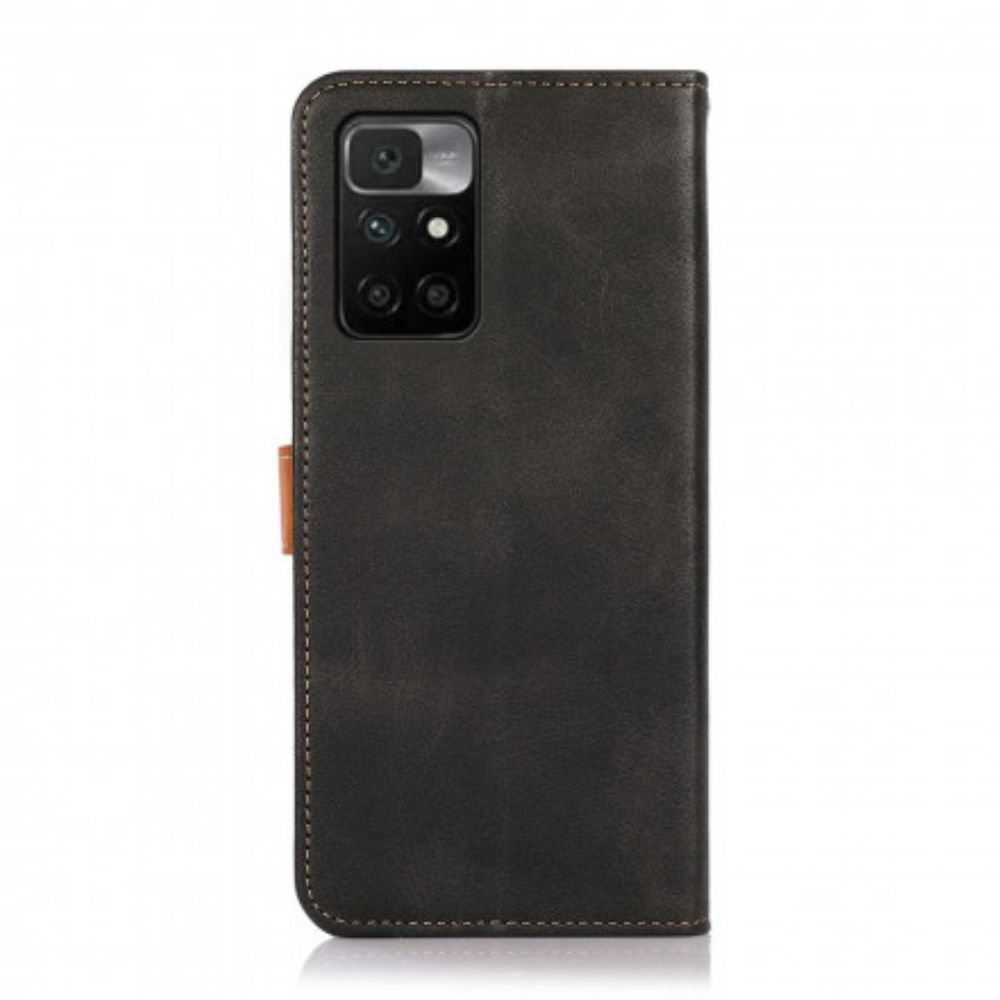 Lederhüllen Für Xiaomi Redmi 10 Mit Khazneh-armband