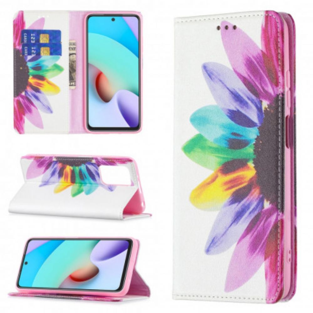 Schutzhülle Für Xiaomi Redmi 10 Flip Case Aquarell Blume