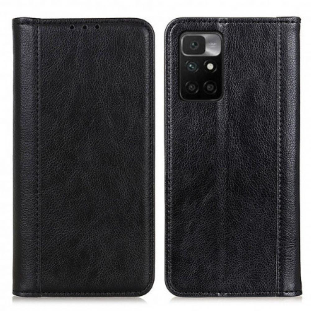 Schutzhülle Für Xiaomi Redmi 10 Flip Case Elegance Litschi-spaltleder