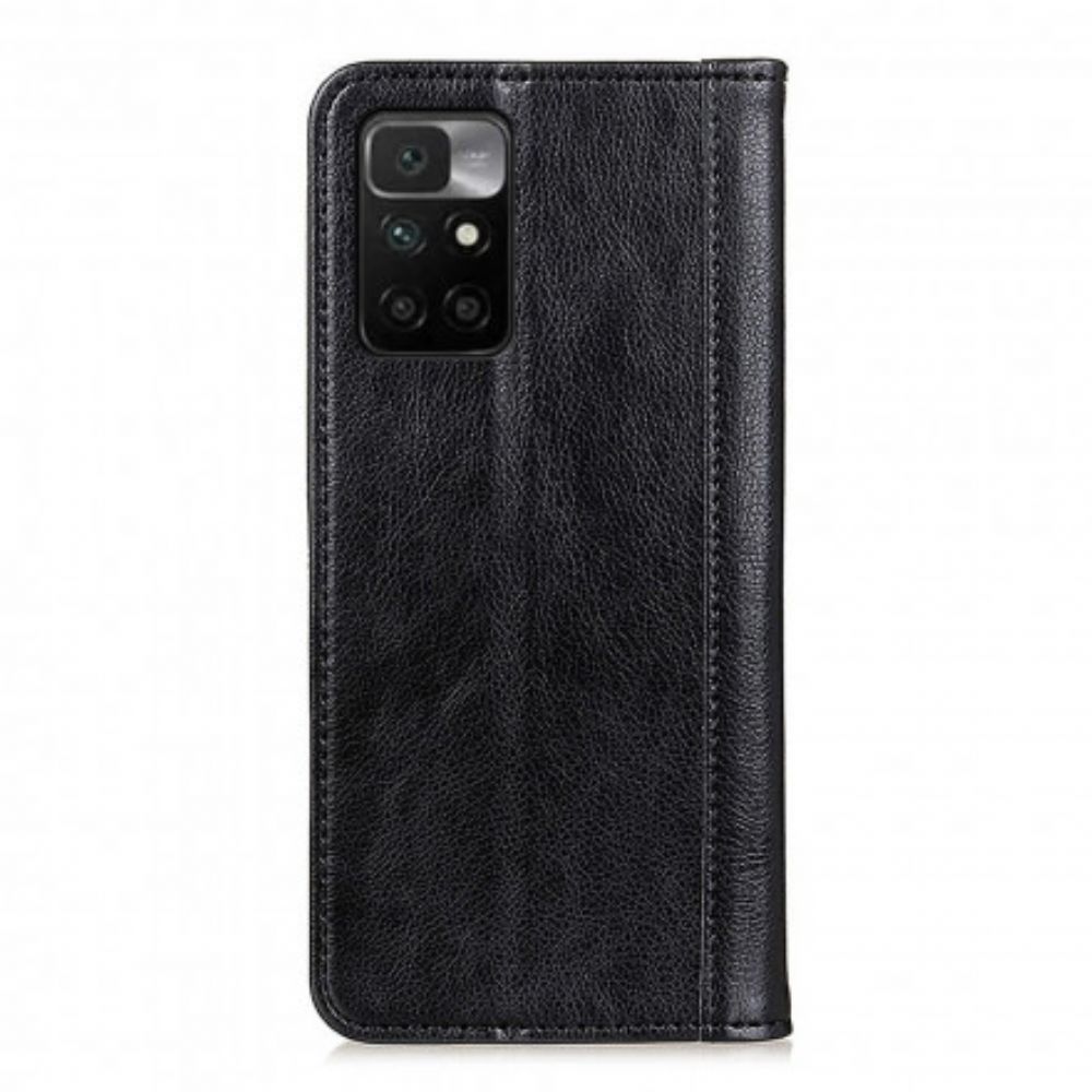 Schutzhülle Für Xiaomi Redmi 10 Flip Case Elegance Litschi-spaltleder