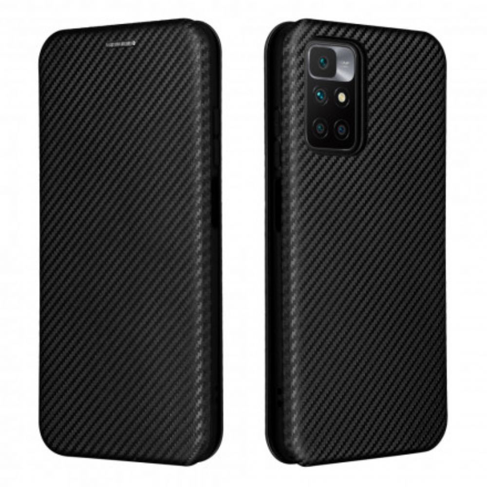 Schutzhülle Für Xiaomi Redmi 10 Flip Case Farbiges Karbon-silikon