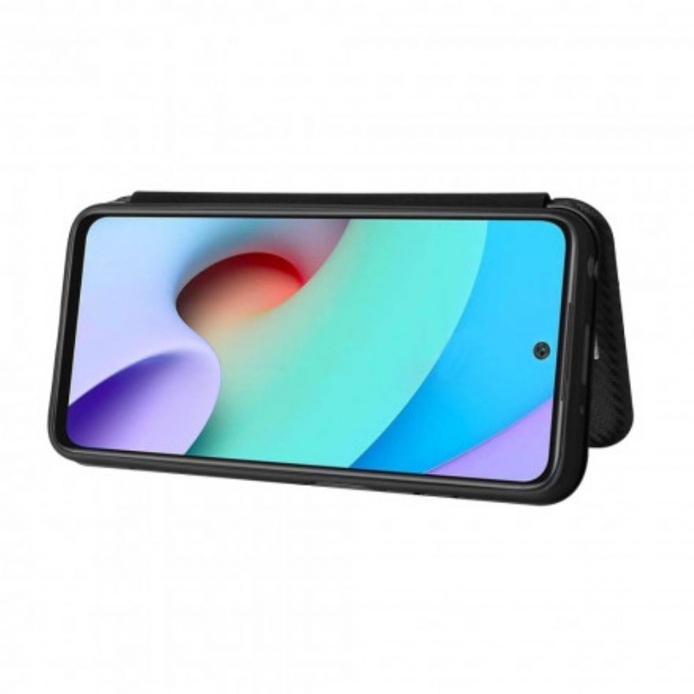 Schutzhülle Für Xiaomi Redmi 10 Flip Case Farbiges Karbon-silikon