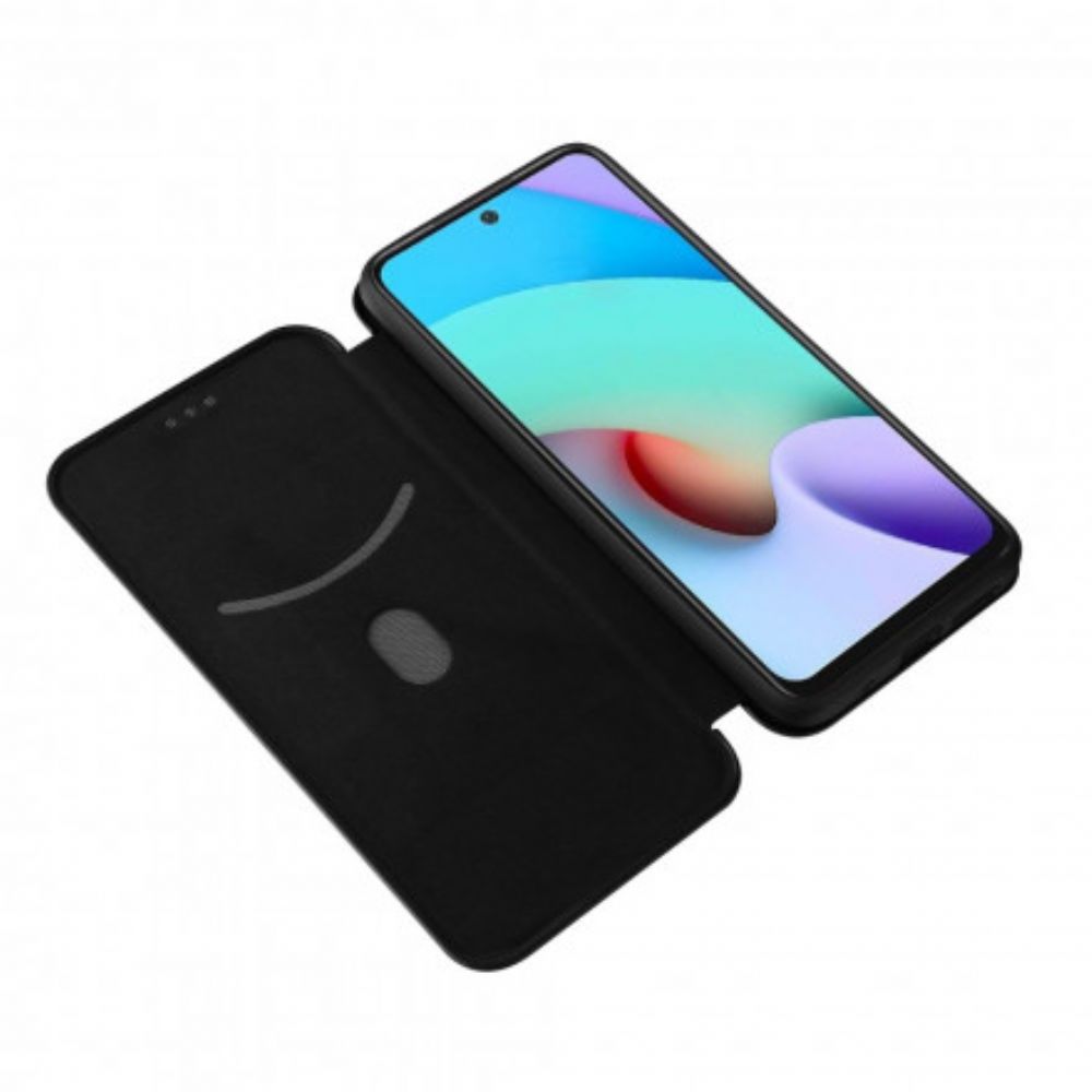 Schutzhülle Für Xiaomi Redmi 10 Flip Case Farbiges Karbon-silikon