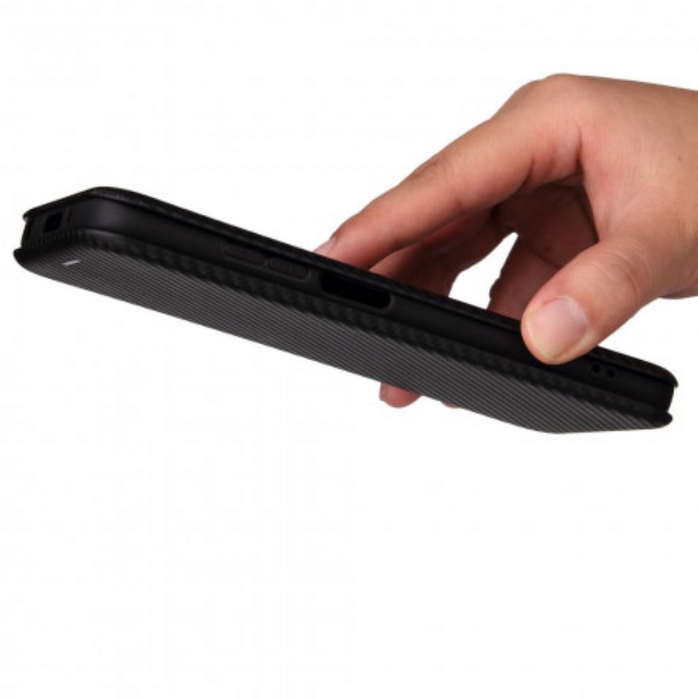 Schutzhülle Für Xiaomi Redmi 10 Flip Case Farbiges Karbon-silikon