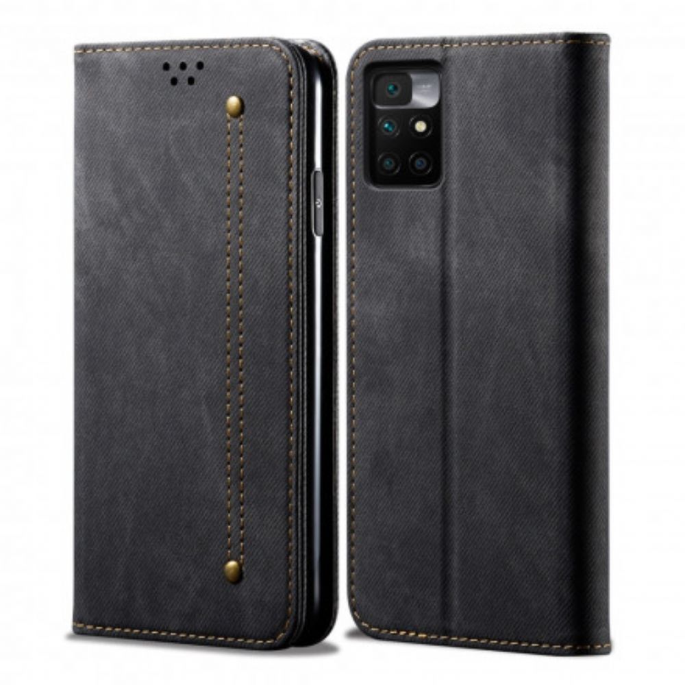 Schutzhülle Für Xiaomi Redmi 10 Flip Case Jeansstoff
