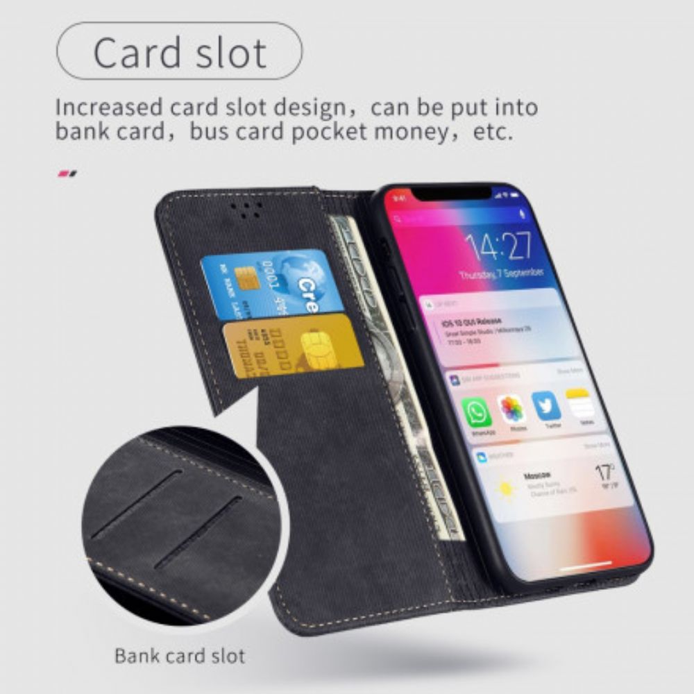 Schutzhülle Für Xiaomi Redmi 10 Flip Case Jeansstoff