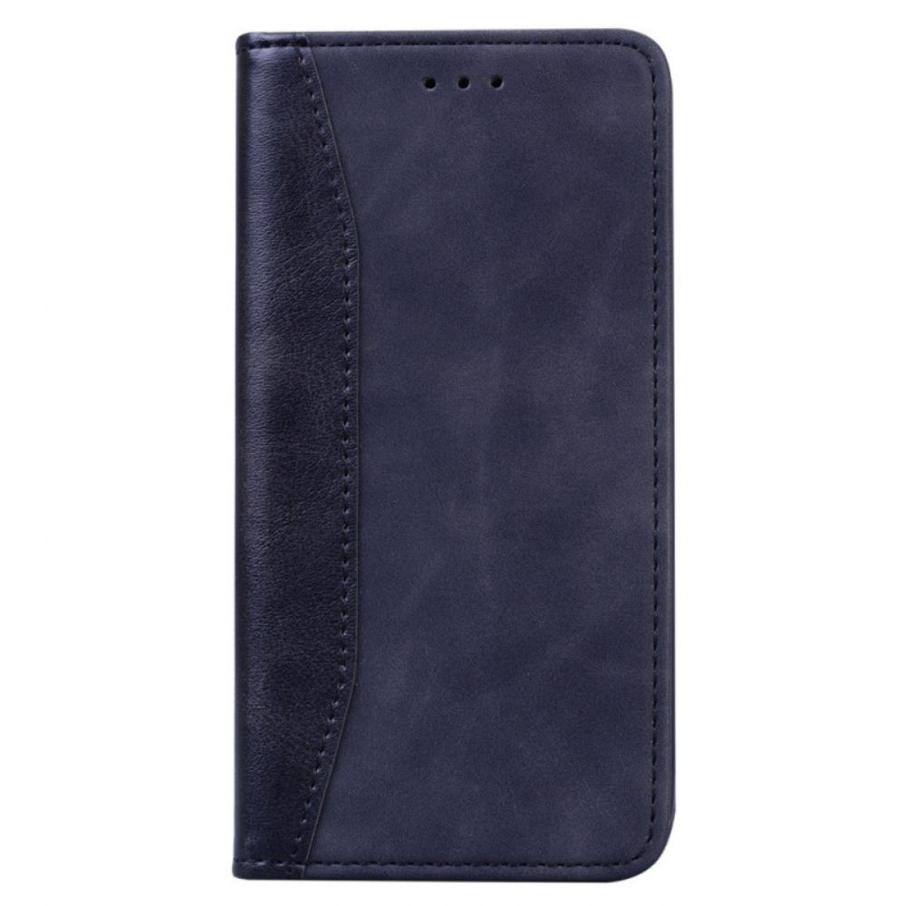 Schutzhülle Für Xiaomi Redmi 10 Flip Case Zweifarbiger Business-ledereffekt