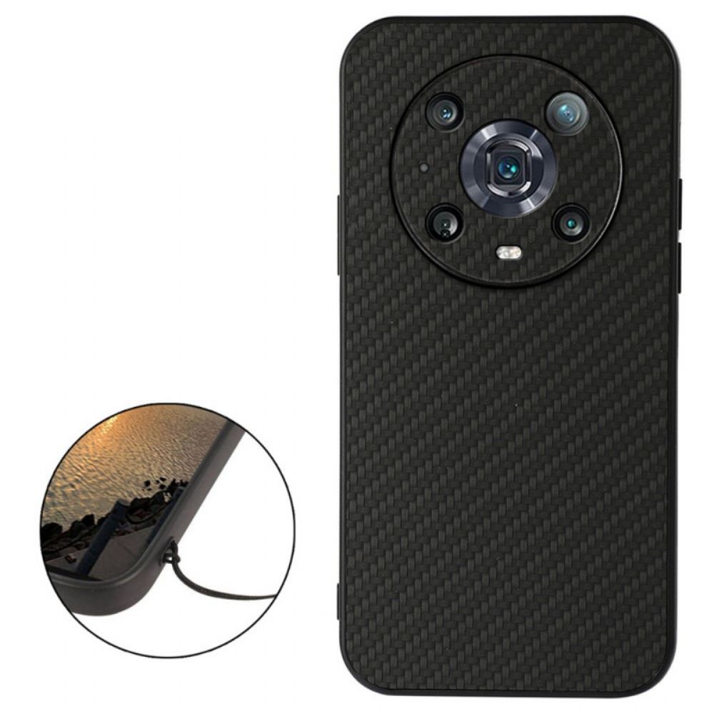 Handyhülle Für Honor Magic 4 Pro Kohlefaserstruktur