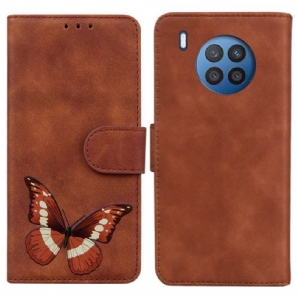 Flip Case Für Honor 50 Lite Hautberührender Schmetterling