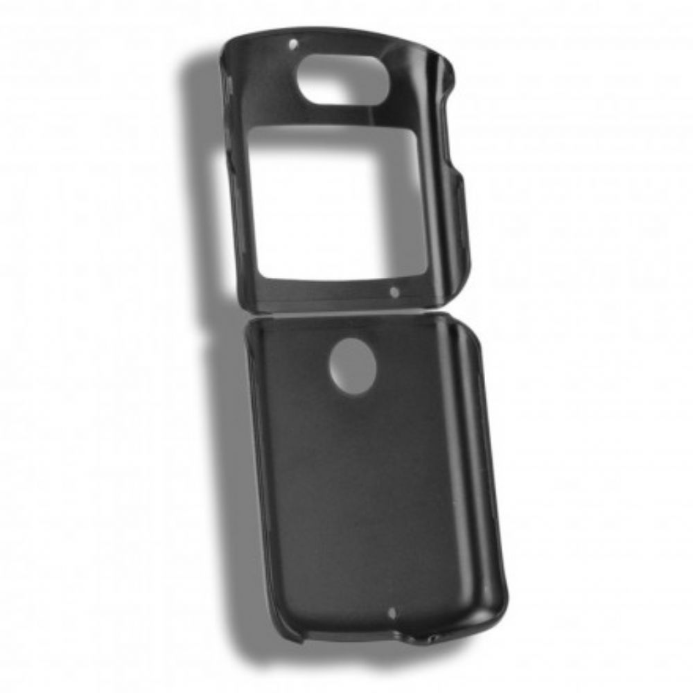 Handyhülle Für Motorola Razr 5G Sandfarbenes Kunstleder