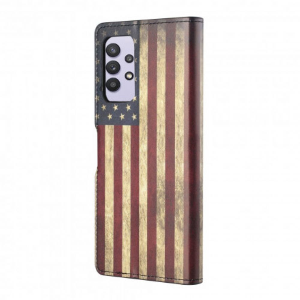 Flip Case Für Samsung Galaxy A32 4G Amerikanische Flagge