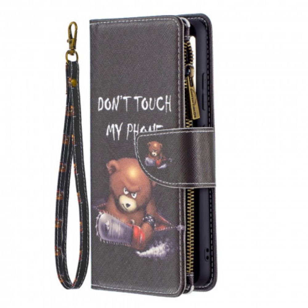 Flip Case Für Samsung Galaxy A32 4G Bärentasche Mit Reißverschluss
