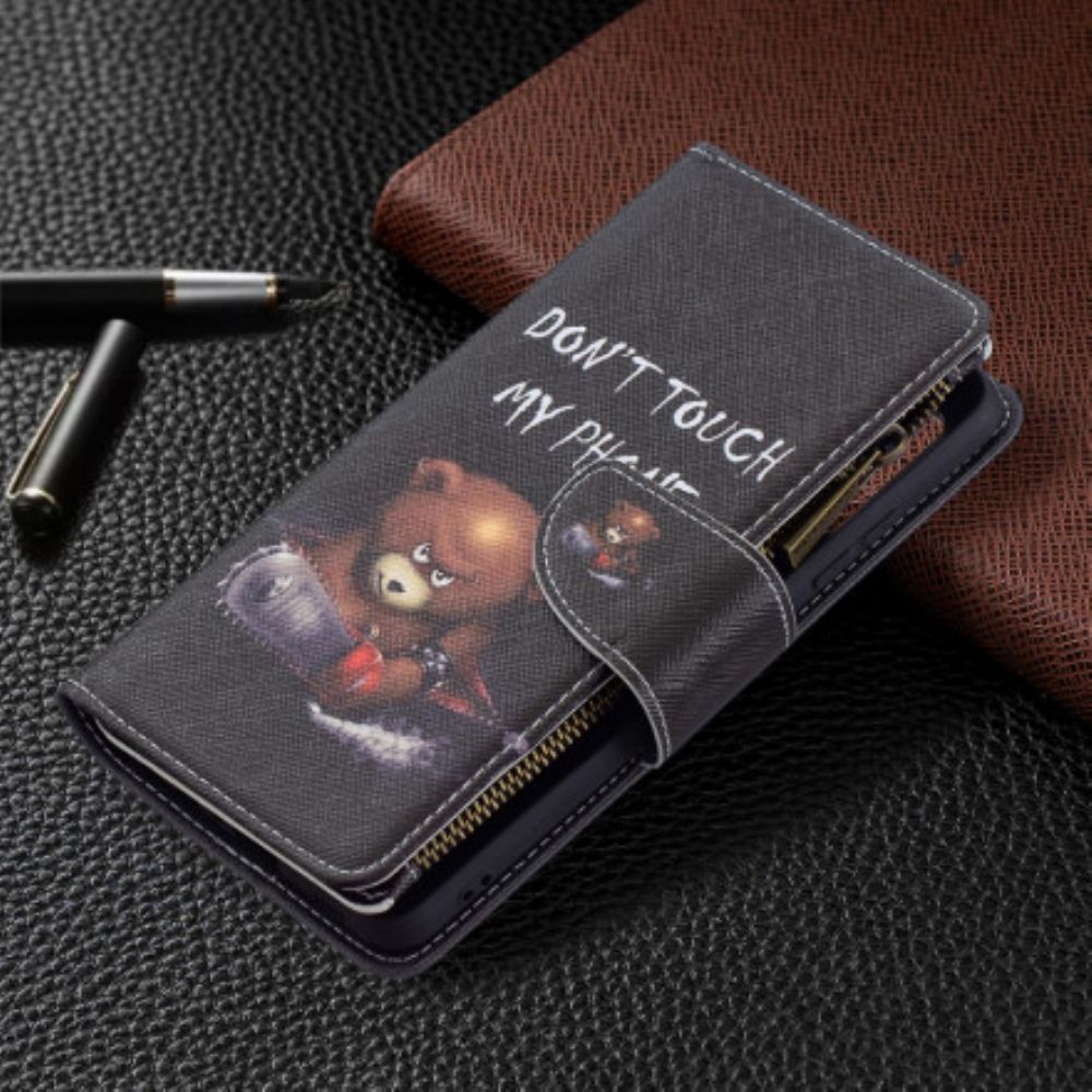 Flip Case Für Samsung Galaxy A32 4G Bärentasche Mit Reißverschluss
