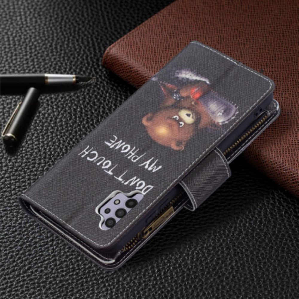 Flip Case Für Samsung Galaxy A32 4G Bärentasche Mit Reißverschluss