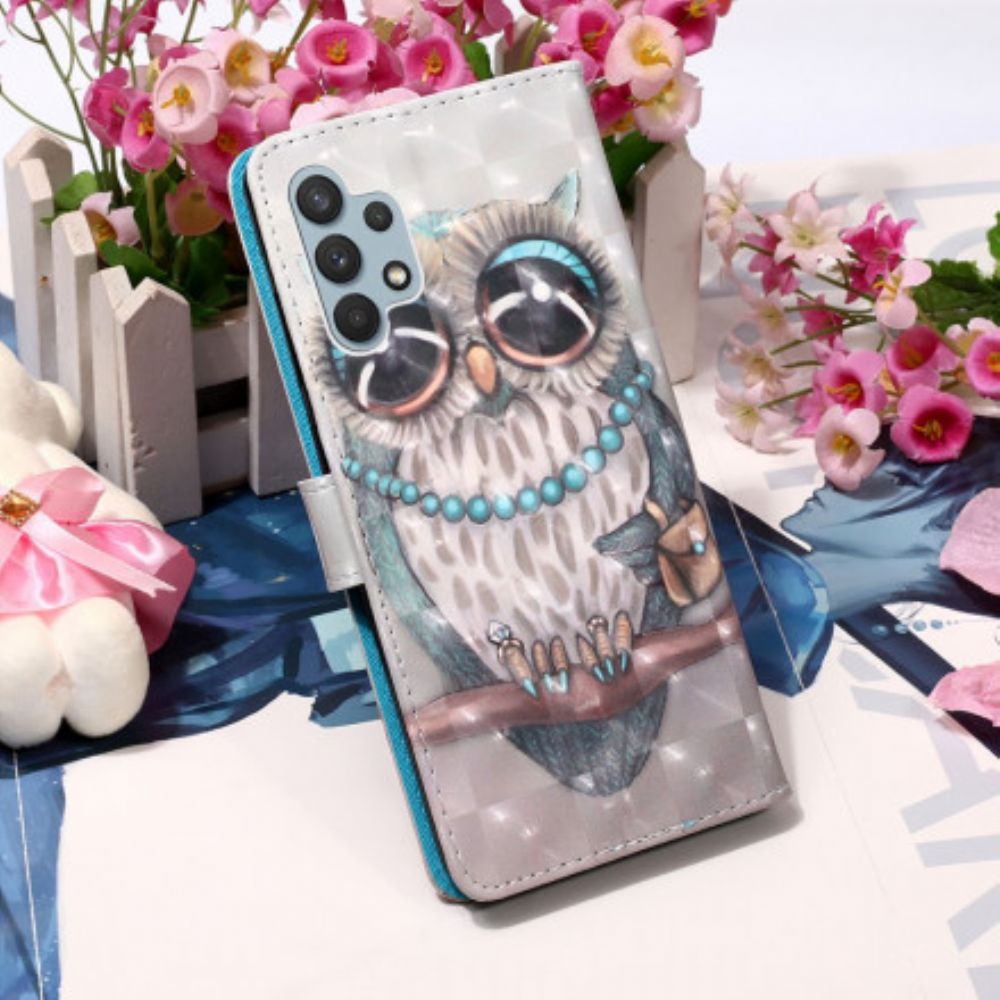 Flip Case Für Samsung Galaxy A32 4G Fräulein Eule