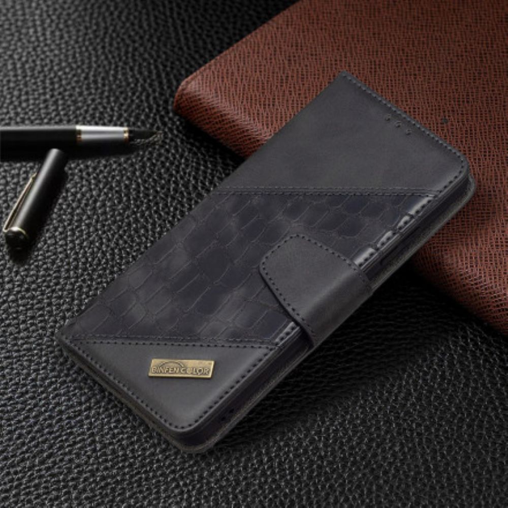 Flip Case Für Samsung Galaxy A32 4G Klassischer Krokodilleder-effekt
