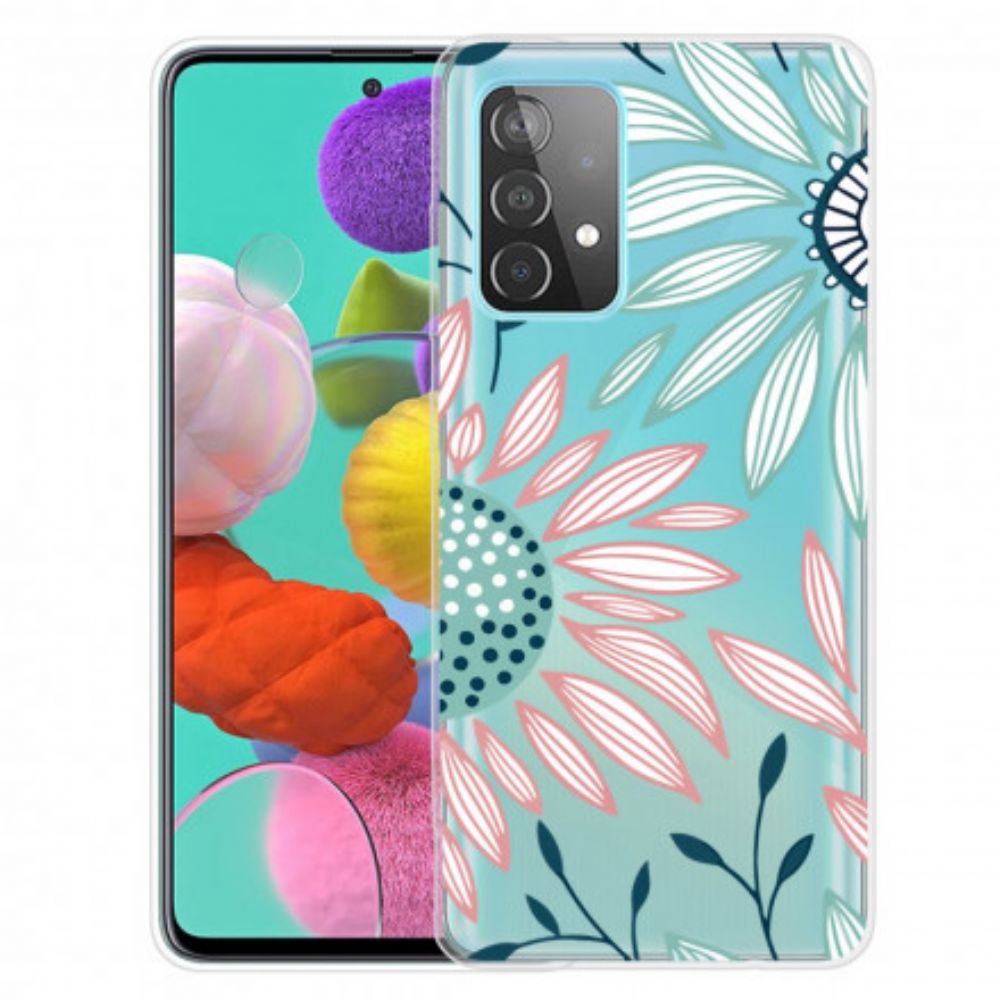 Handyhülle Für Samsung Galaxy A32 4G Durchsichtige Blume