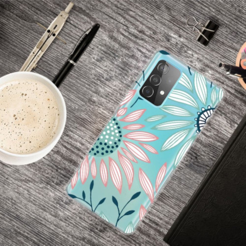 Handyhülle Für Samsung Galaxy A32 4G Durchsichtige Blume