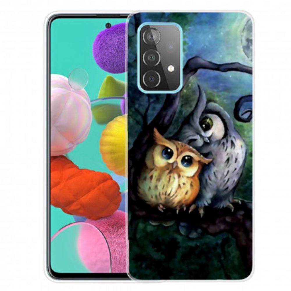 Handyhülle Für Samsung Galaxy A32 4G Eulenmalerei