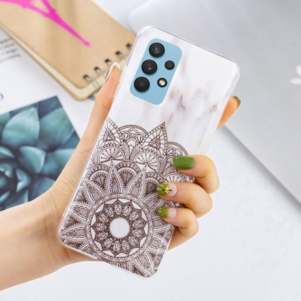 Handyhülle Für Samsung Galaxy A32 4G Mandala Aus Marmor