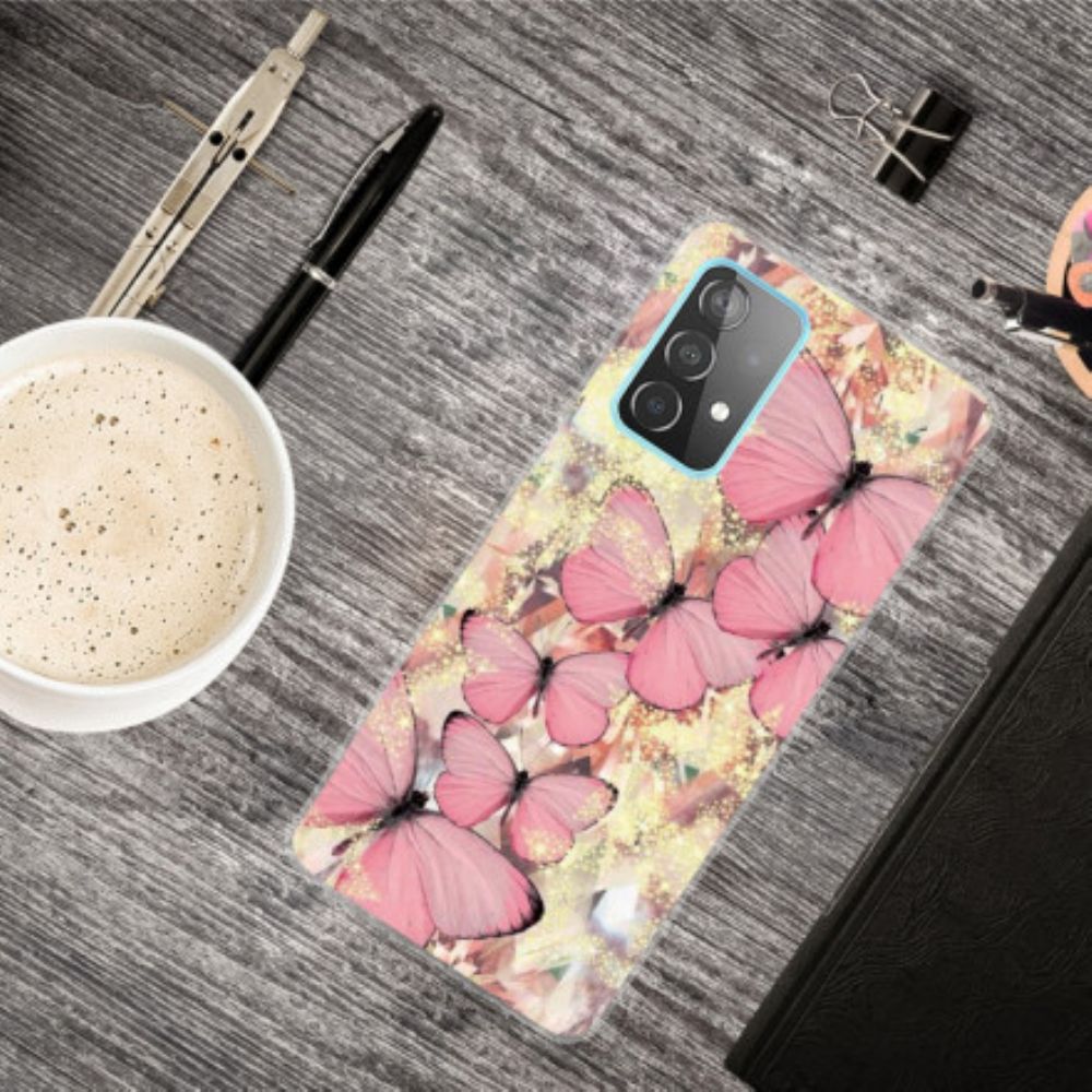 Handyhülle Für Samsung Galaxy A32 4G Schmetterlinge