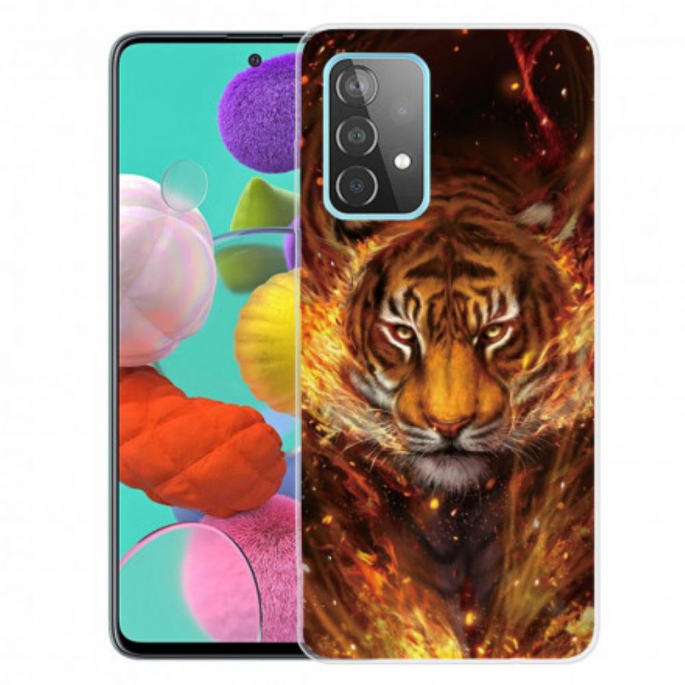 Hülle Für Samsung Galaxy A32 4G Flexibler Tiger