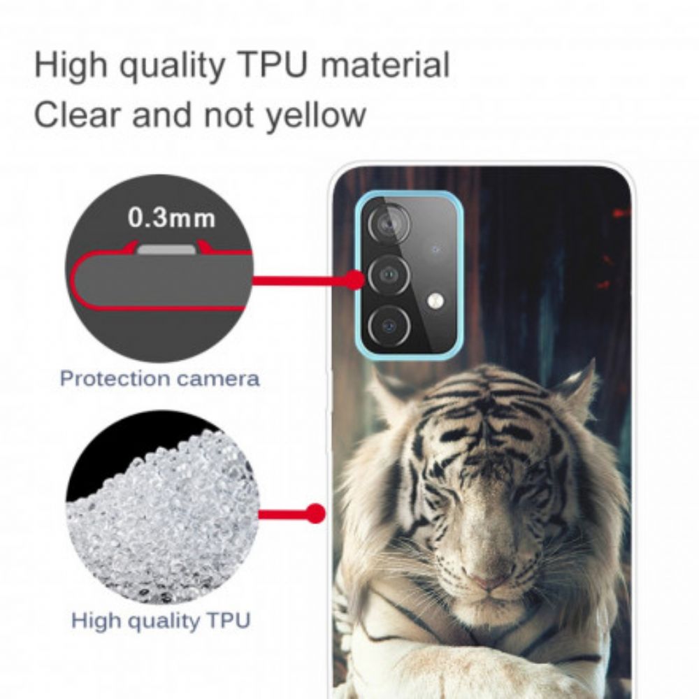 Hülle Für Samsung Galaxy A32 4G Flexibler Tiger