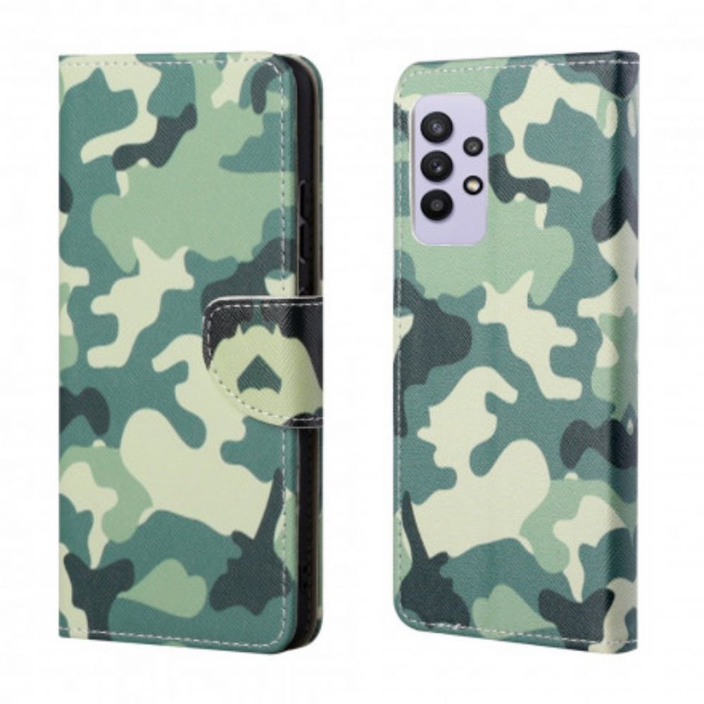 Lederhüllen Für Samsung Galaxy A32 4G Militärische Tarnung