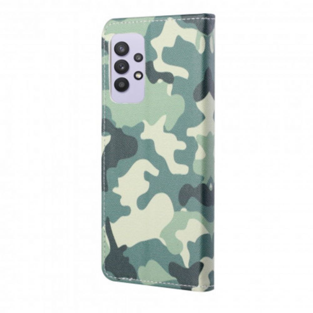 Lederhüllen Für Samsung Galaxy A32 4G Militärische Tarnung