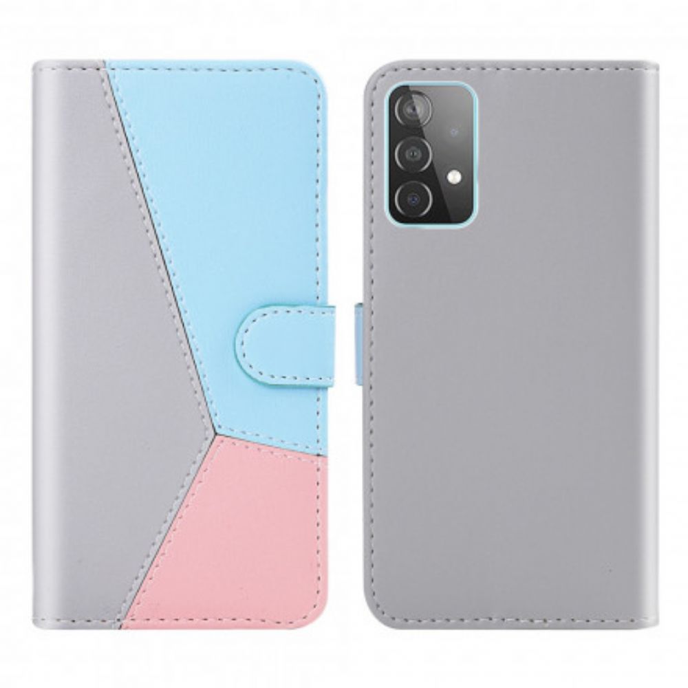 Lederhüllen Für Samsung Galaxy A32 4G Tricolor Lederoptik