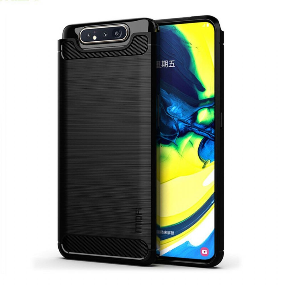Hülle Für Samsung Galaxy A90 / A80 Mofi Gebürstete Kohlefaser