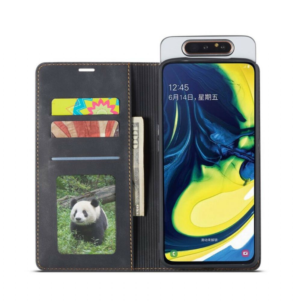 Lederhüllen Für Samsung Galaxy A90 / A80 Ledereffekt Vorderw