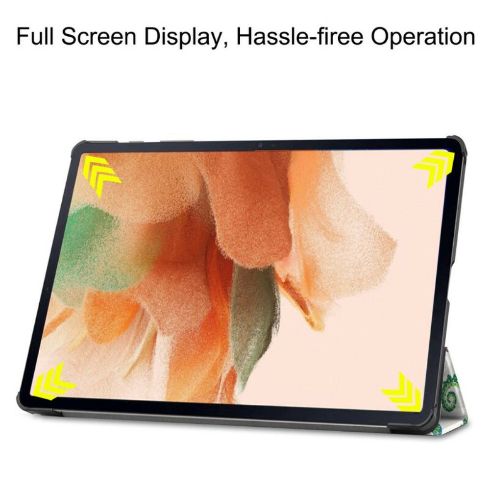 Schutzhülle Für Samsung Galaxy Tab S7 FE Vintage Flower Stifthalter