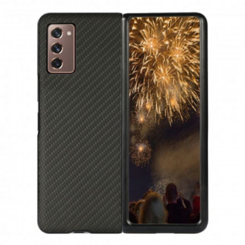 Hülle Für Samsung Galaxy Z Fold 2 Kohlefaserfarbe
