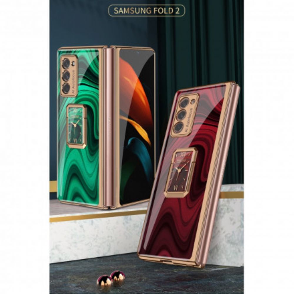 Hülle Für Samsung Galaxy Z Fold 2 Vintage Uhr Und Gkk-halterung
