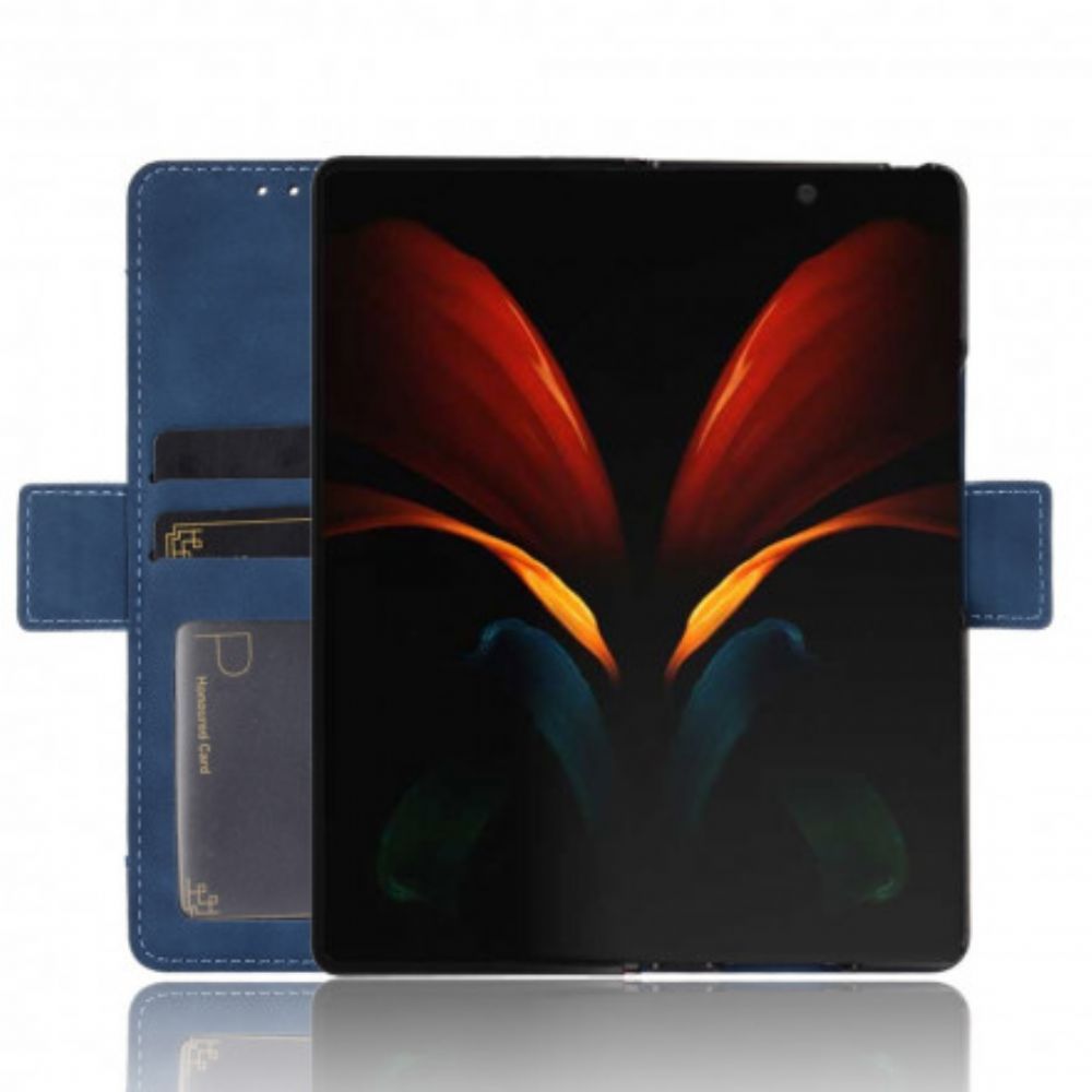 Lederhüllen Für Samsung Galaxy Z Fold 2 Erstklassige Multi-karte